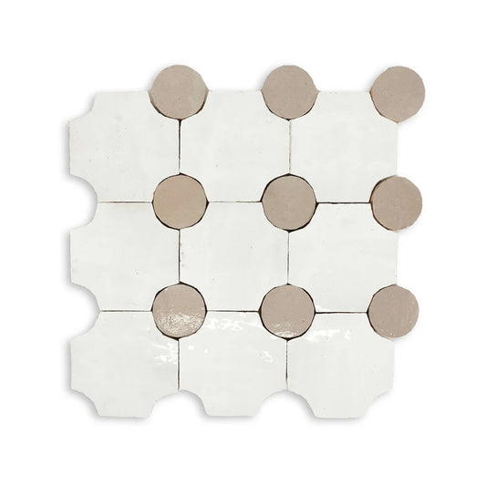 Sognare Zellige Classique - Atlas White/Sahara Rose Tapis (PLEASE CONTACT US FOR SPECIAL PRICING)