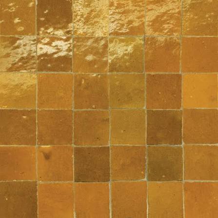 Zagora Caramel 2'' x 2'' Glossy Zellige Natural Stone