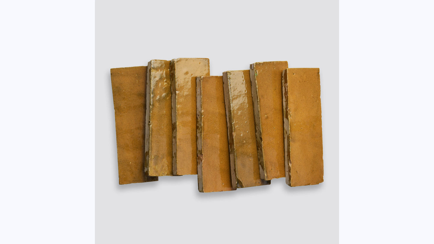 Zagora Caramel 2'' x 6'' Glossy Zellige Natural Stone
