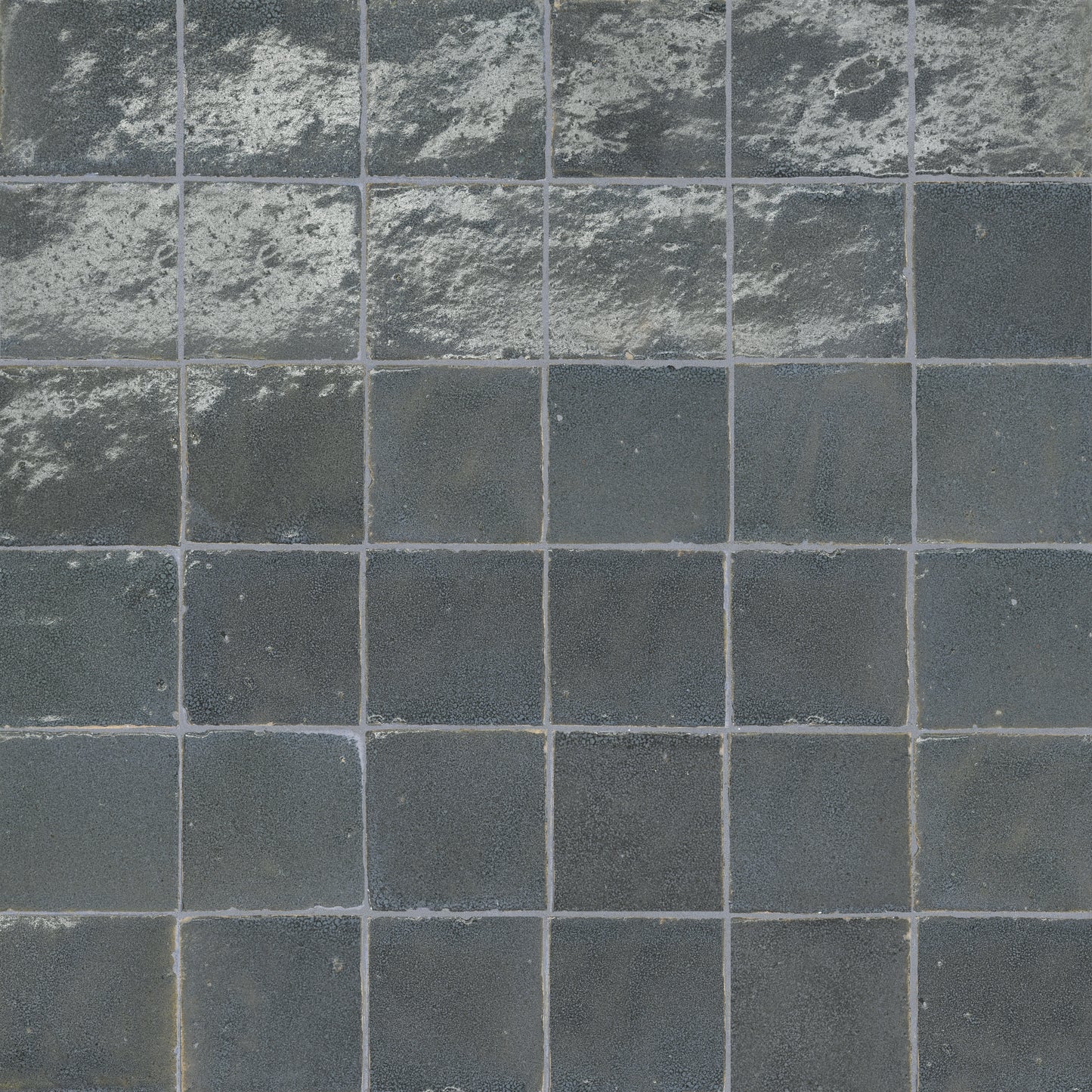 Zagora Charcoal 2'' x 2'' Glossy Zellige Natural Stone