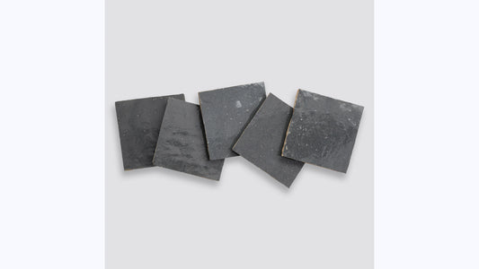 Zagora Charcoal 4'' x 4'' Glossy Zellige Natural Stone
