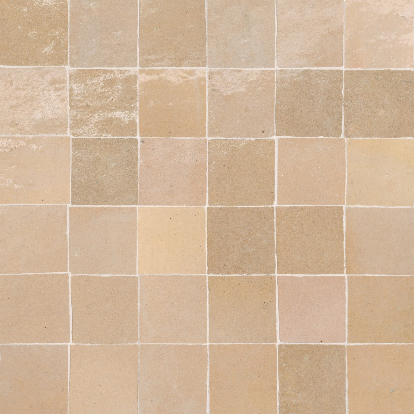 Zagora Ivory 2'' x 2'' Glossy Zellige Natural Stone