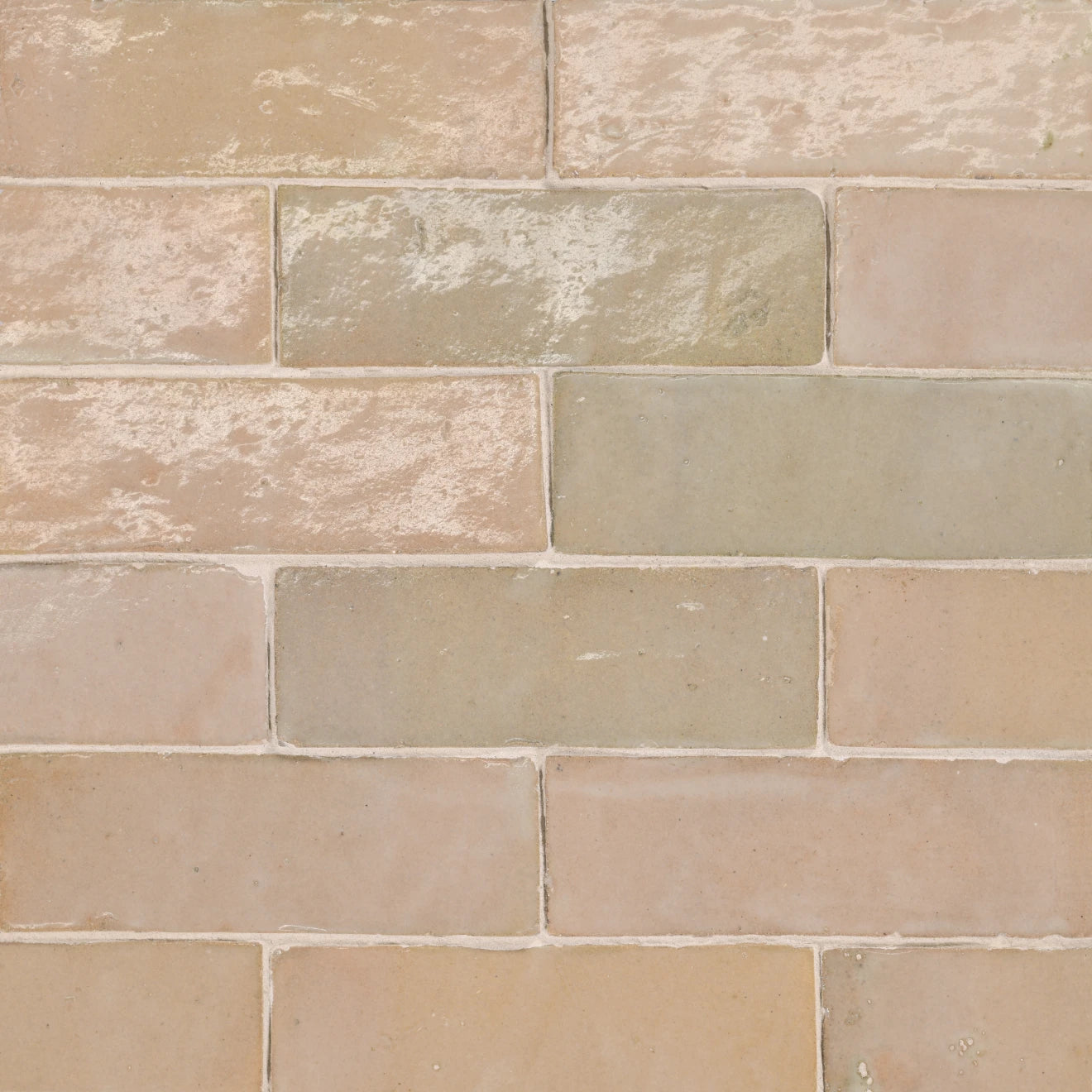 Zagora Ivory 2'' x 6'' Glossy Zellige Natural Stone
