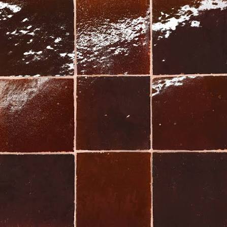 Zagora Maroon 4'' x 4'' Glossy Zellige Natural Stone