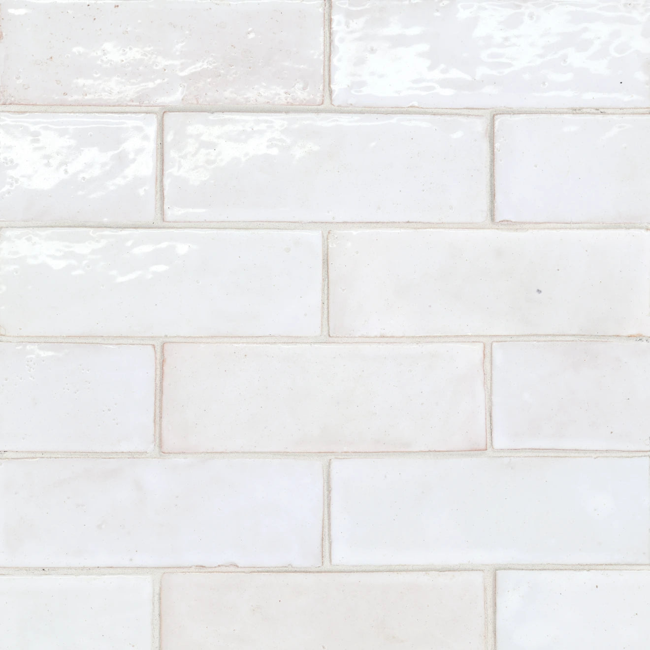Zagora Neige Blanc 2'' x 6'' Glossy Zellige Natural Stone