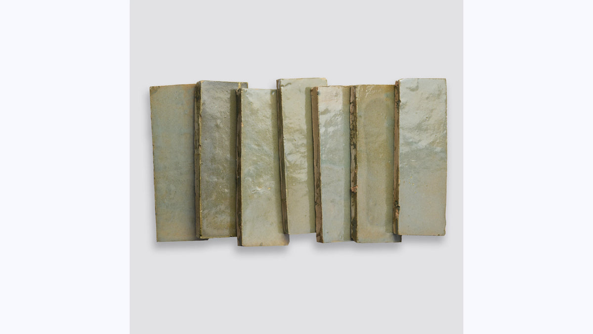 Zagora Vert Gris 2'' x 6'' Glossy Zellige Natural Stone