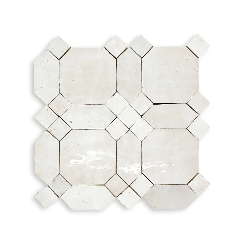 Zellige Classique - Atlas White Art 11.25'' x 11.25''