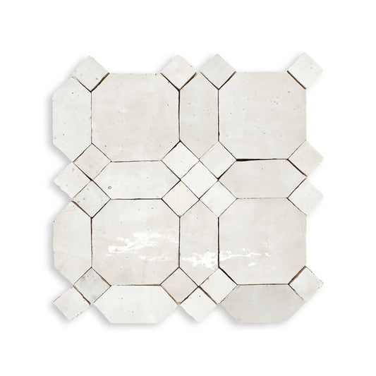 Zellige Classique - Atlas White Art 11.25'' x 11.25''