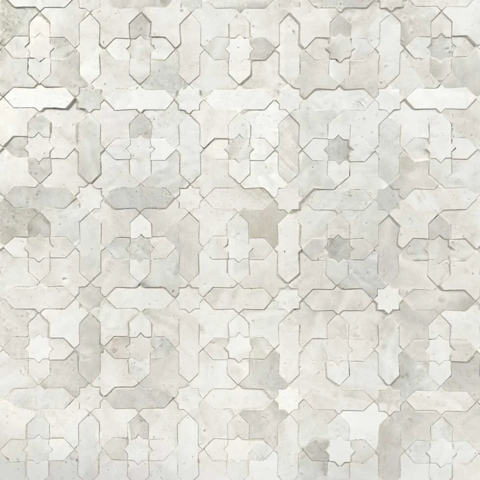 Zellige Classique - Atlas White Starburst 10'' x 10''