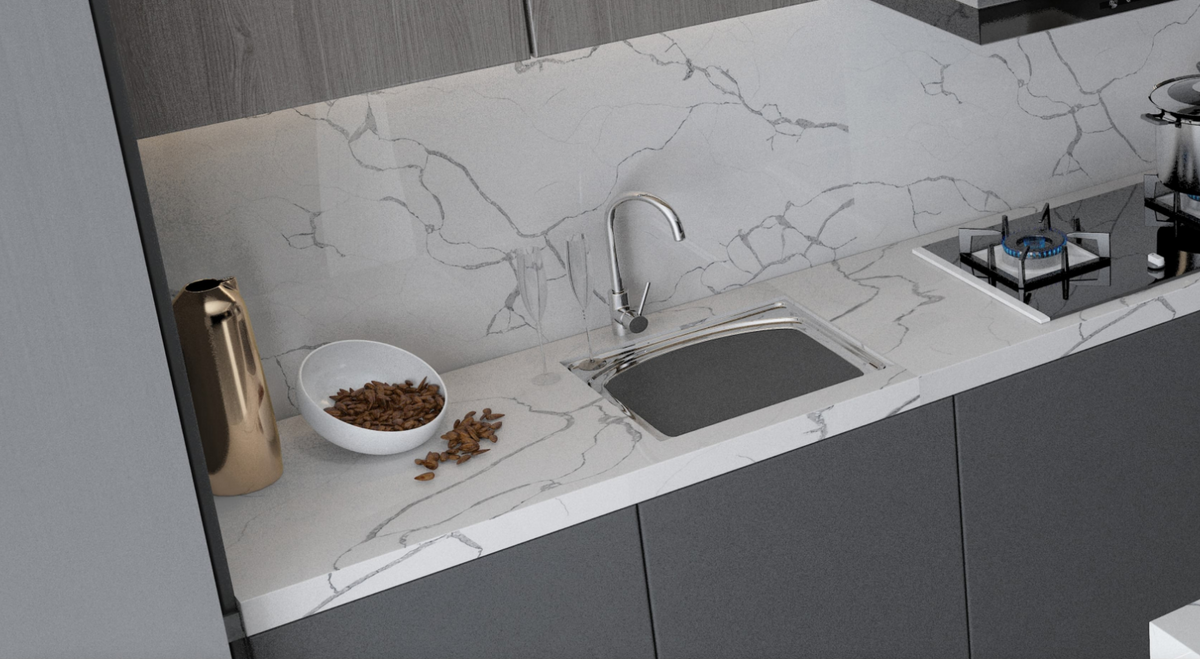 Calacatta Glacier Quartz- SUMMER CLEARANCE
