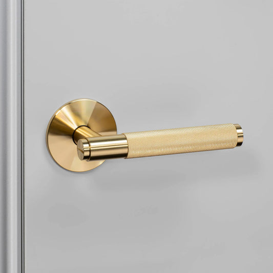 DOOR HANDLE SET / PRIVACY / CROSS / BRASS BUSTER + PUNCH NLH-05179