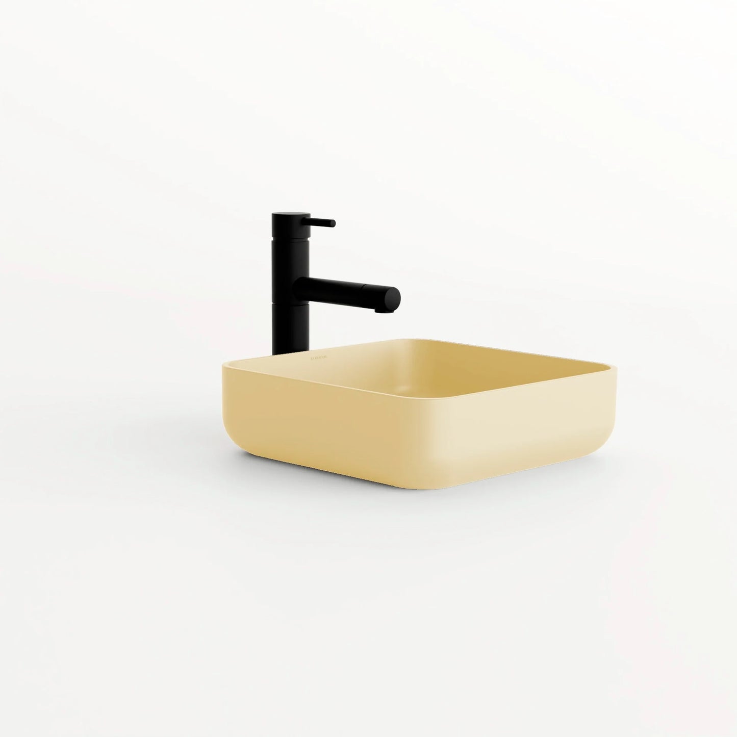 Concrete Vessel Sink Flow 03 Collection 14.5'' Length x 14.5'' Width x 4.3'' Depth