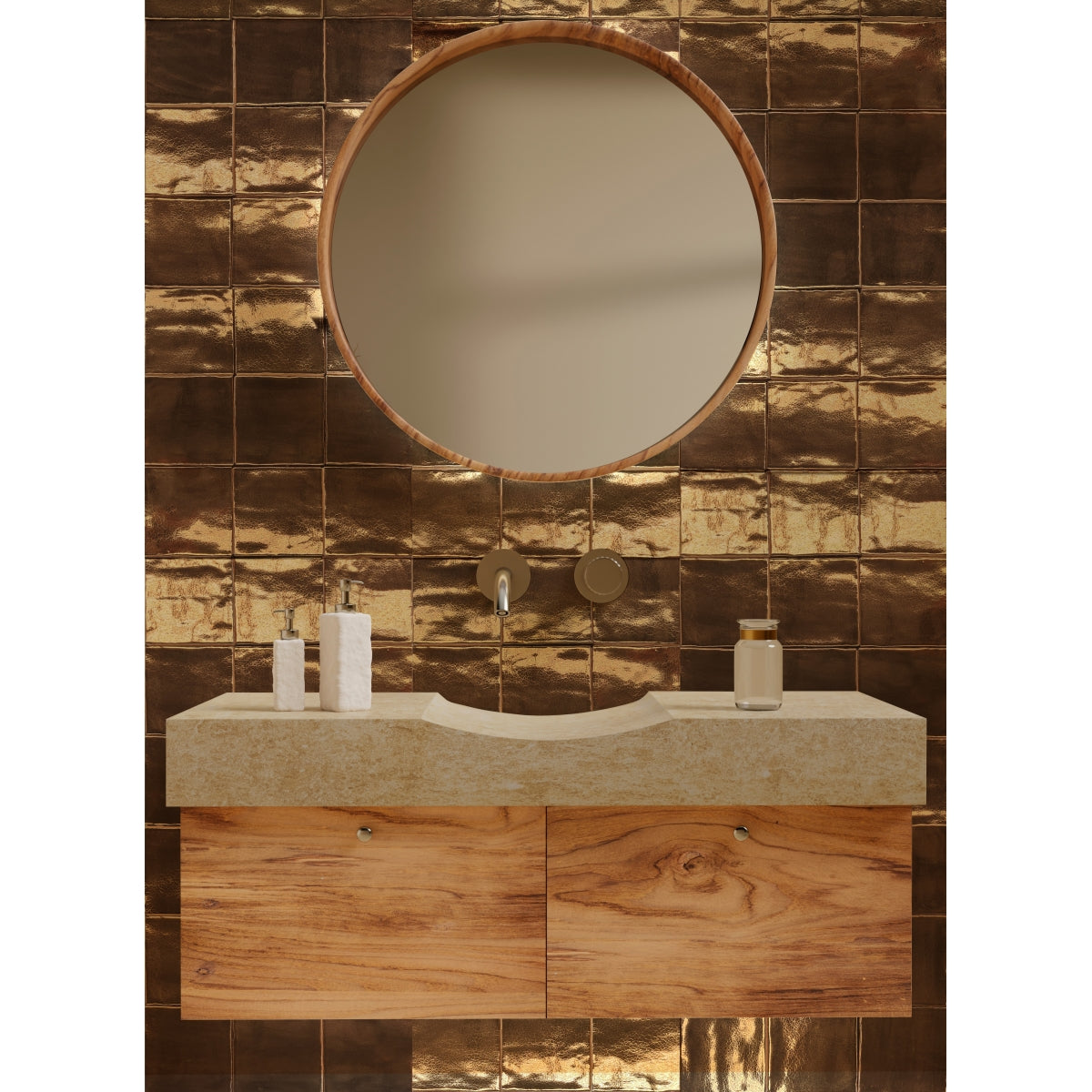 E by Emser ELECTRUM - 5X5, GOLD, GLOSSY (SALE)