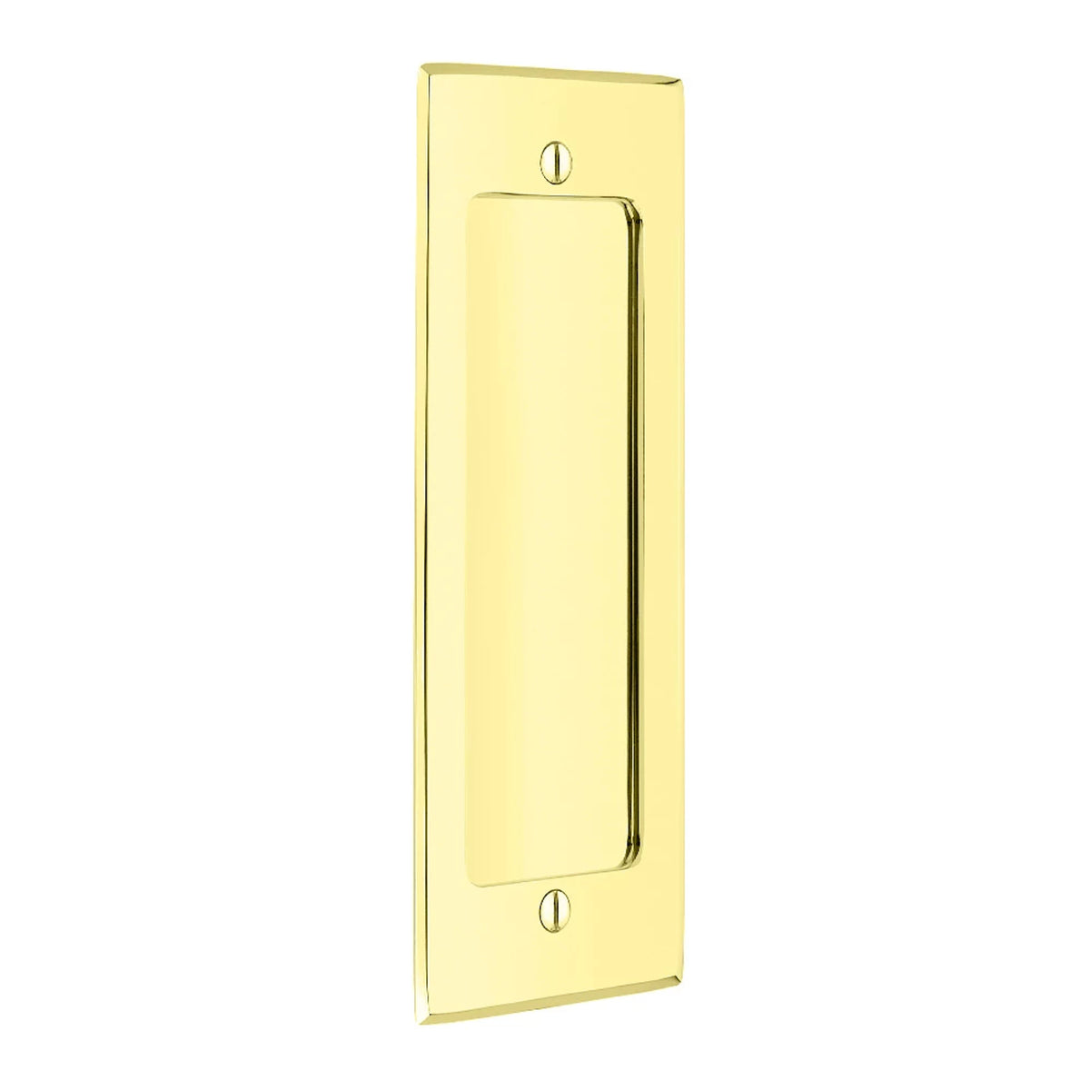 Emtek 2215 Modern Rectangular Flush Pull with Surface Screws - Polished Brass