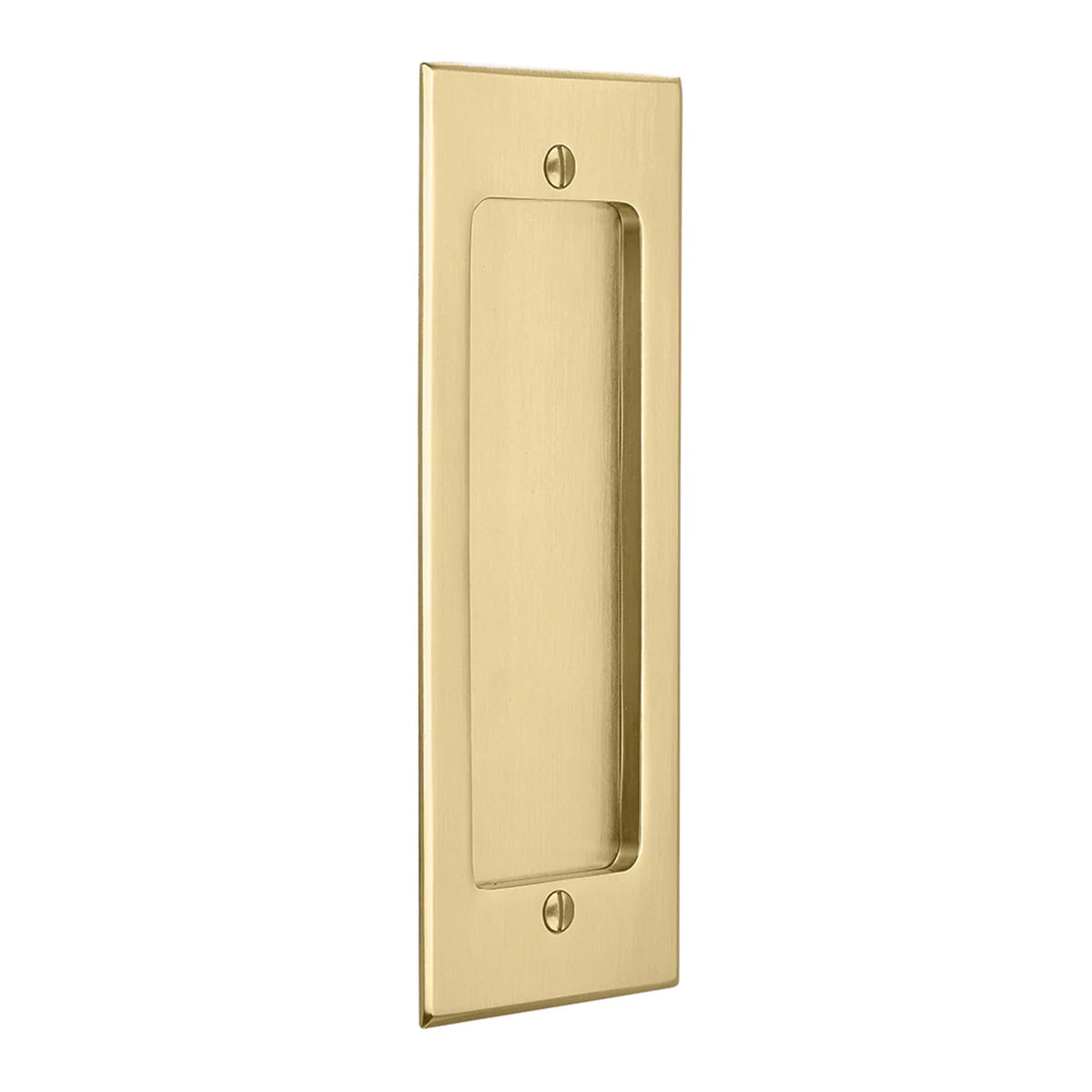 Emtek 2215 Modern Rectangular Flush Pull with Surface Screws - Satin Brass