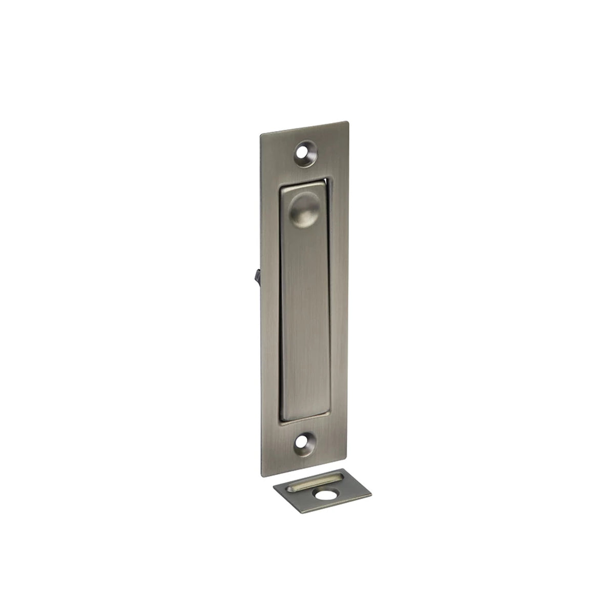 Emtek 2220 Modern Rectangular Jamb Bolt - Pewter (2220US15A)