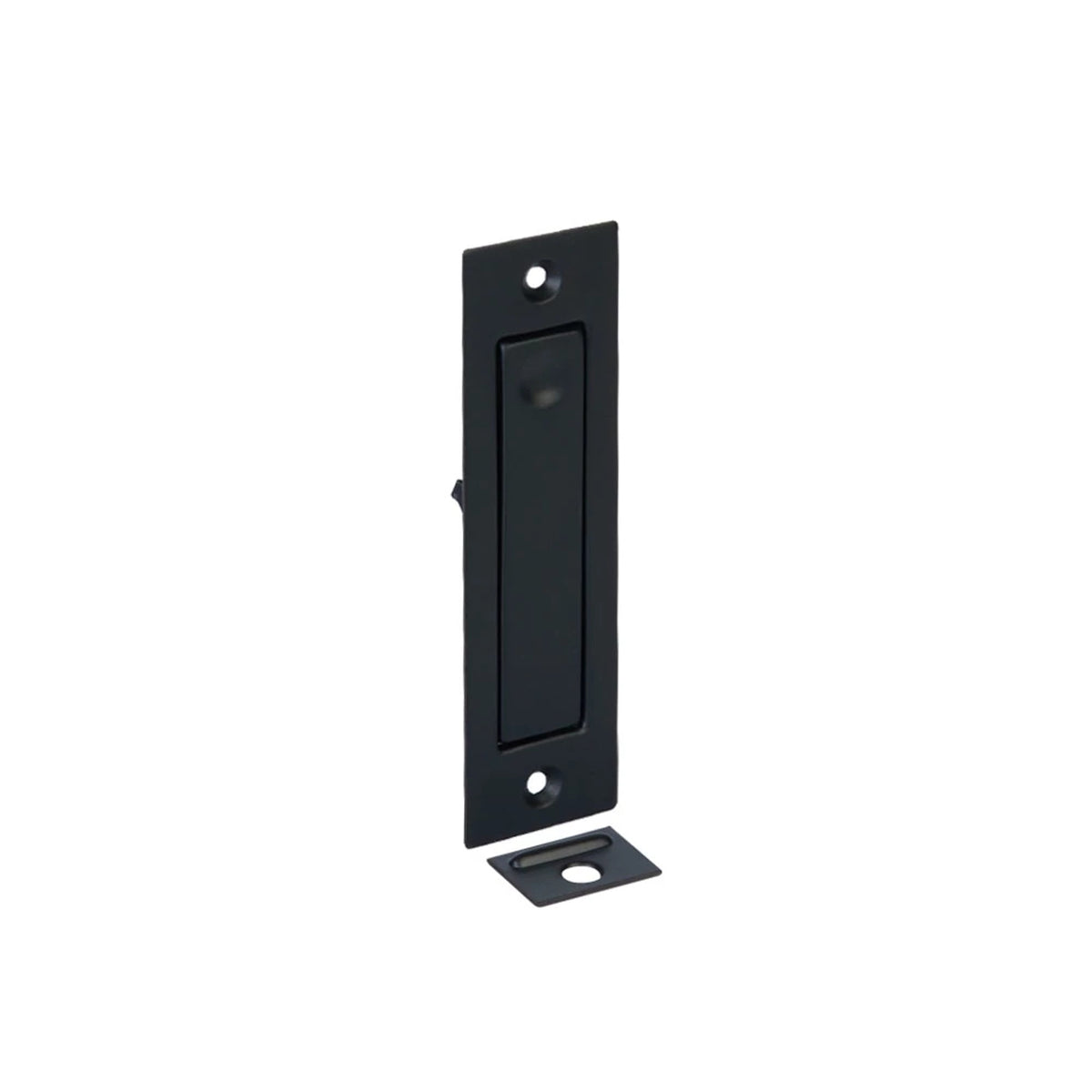 Emtek 2220 Modern Rectangular Jamb Bolt - Flat Black (2220US19)
