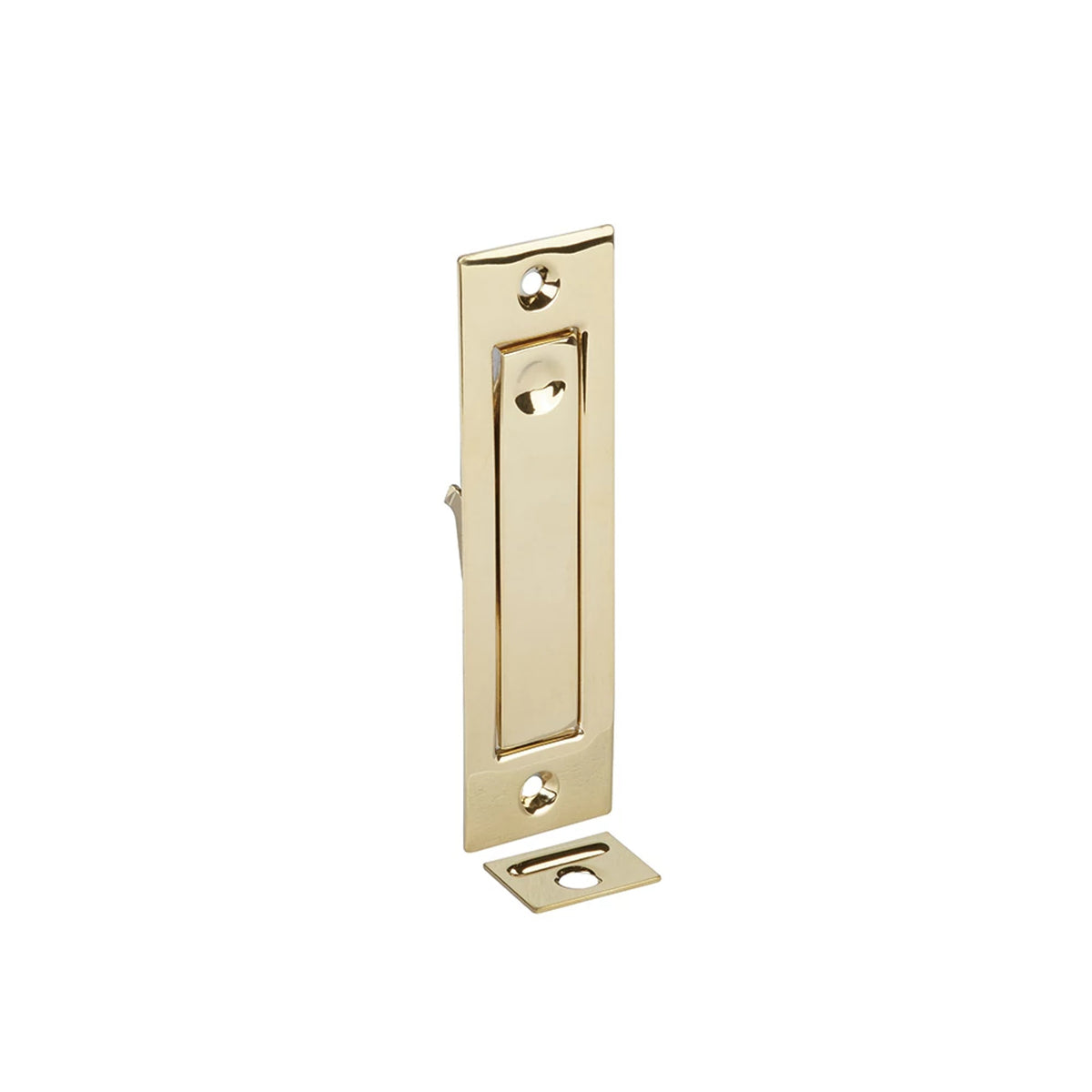 Emtek 2220 Modern Rectangular Jamb Bolt - Polished Brass (2220US3)