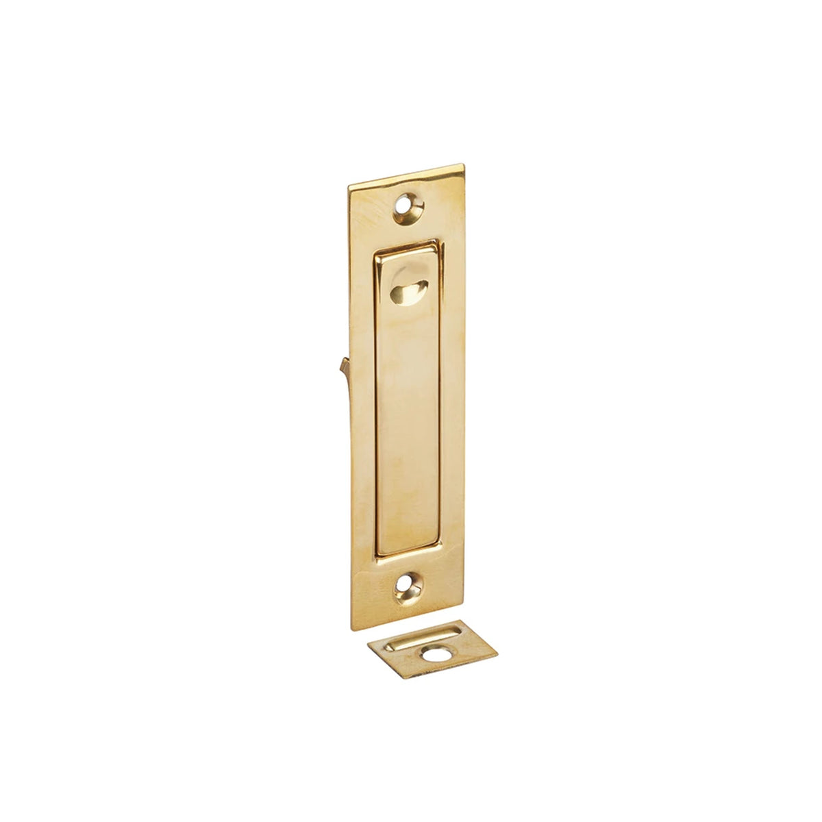 Emtek 2220 Modern Rectangular Jamb Bolt - Unlacquered Brass (2220US3NL)