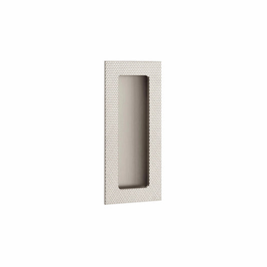 Emtek Modern Rectangular Knurled Flush Pull with Plain Pocket - 222304, 222307 - Satin Nickel, 4