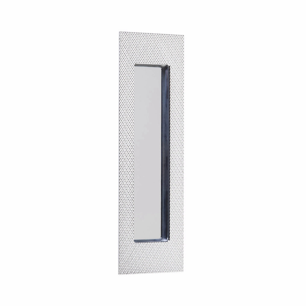 Emtek Modern Rectangular Knurled Flush Pull with Plain Pocket - 222304, 222307 - Polished Chrome, 7