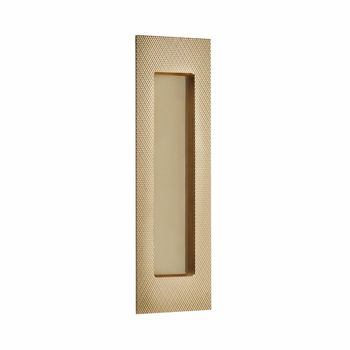 Emtek Modern Rectangular Knurled Flush Pull with Plain Pocket - 222304, 222307 - French Antique, 7