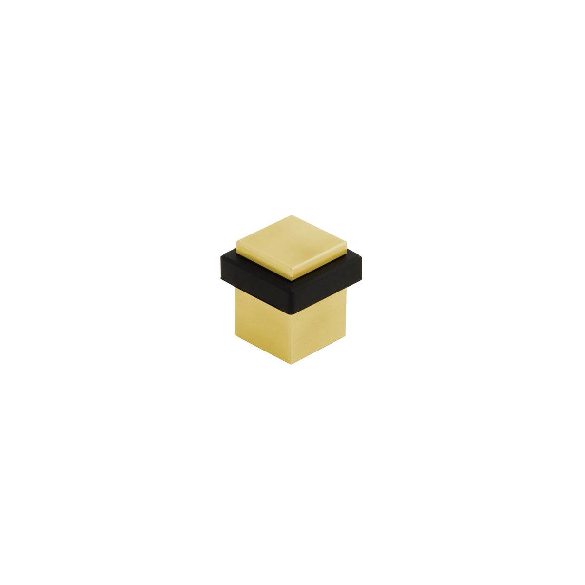 Emtek 2234US3NL Square Floor Bumper, Unlacquered Brass, 1 3/8