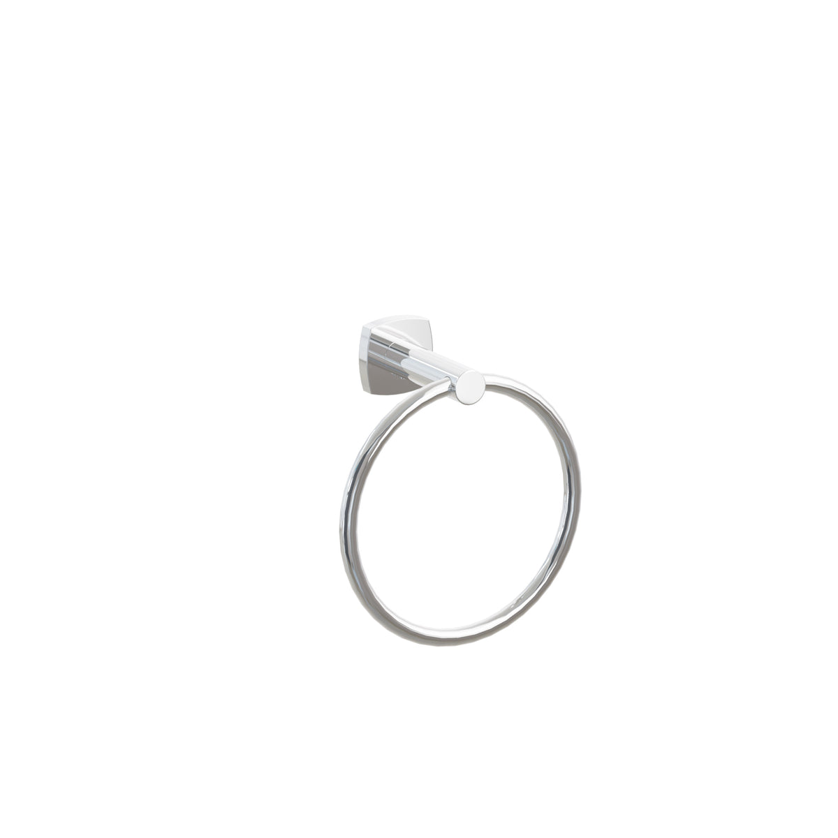 Emtek Modern Tubular Brass Towel Ring 2282FQUS26