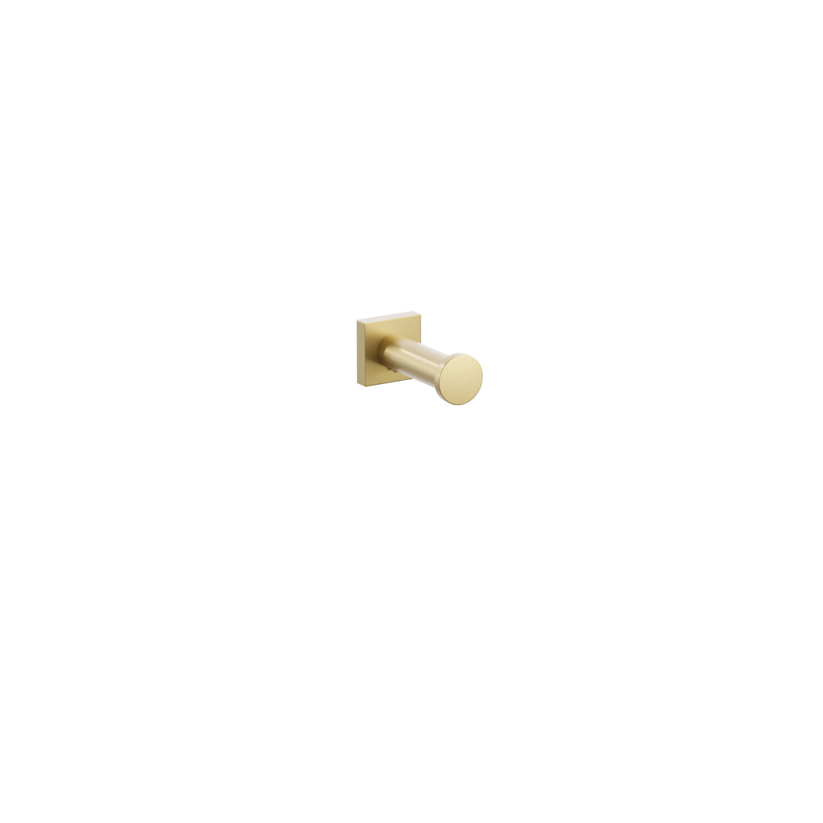 Emtek 2285 Modern Tubular Brass Single Robe Hook, Small Square Rosette, French Antique