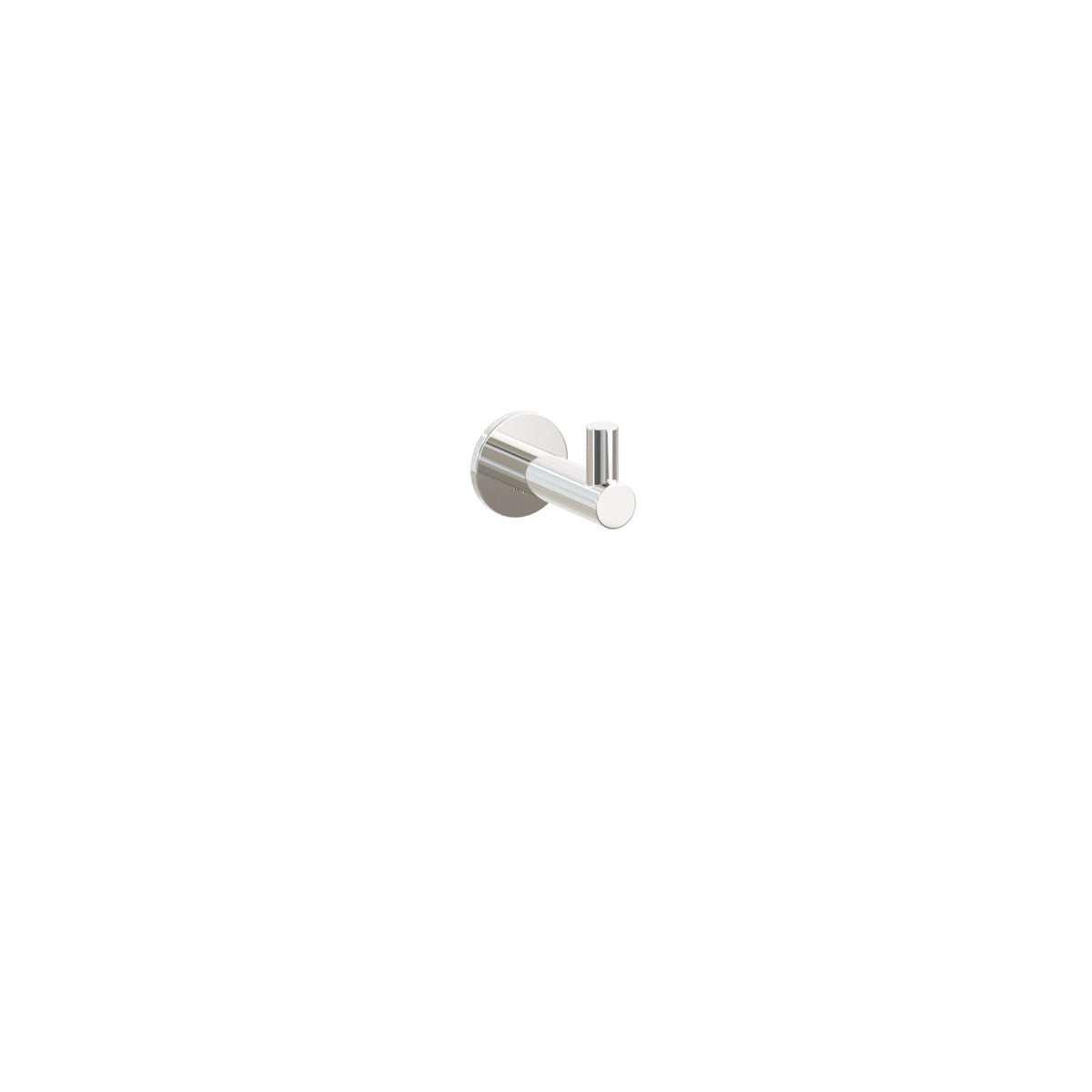 Emtek 228600US14 Modern Tubular single hook with Small Disc Rosette, Polished Nickel