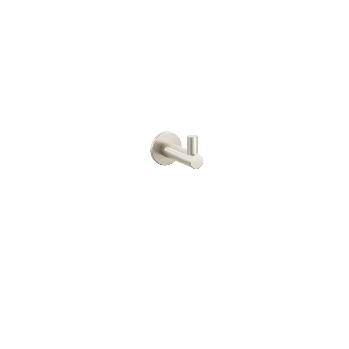 Emtek 228600US15 Modern Tubular single hook with Small Disc Rosette, Satin Nickel
