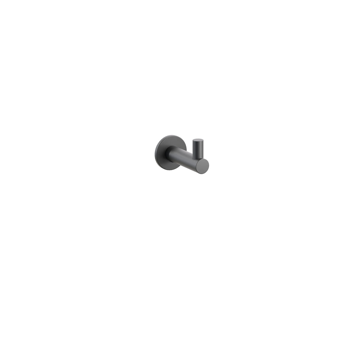 Emtek 228600US19 Modern Tubular single hook with Small Disc Rosette, Flat Black