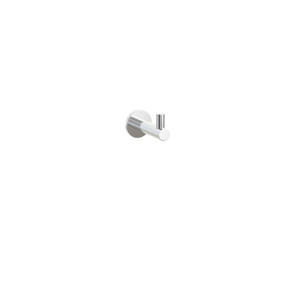 Emtek 228600US26 Modern Tubular single hook with Small Disc Rosette, Polished Chrome
