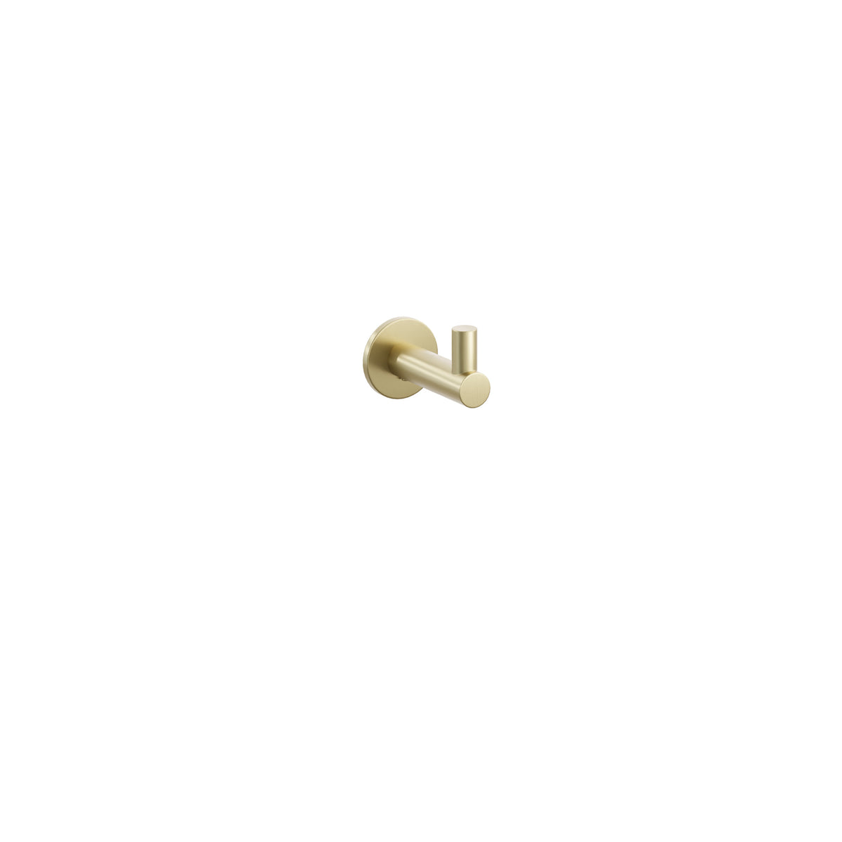 Emtek 228600US4 Modern Tubular single hook with Small Disc Rosette, Satin Brass