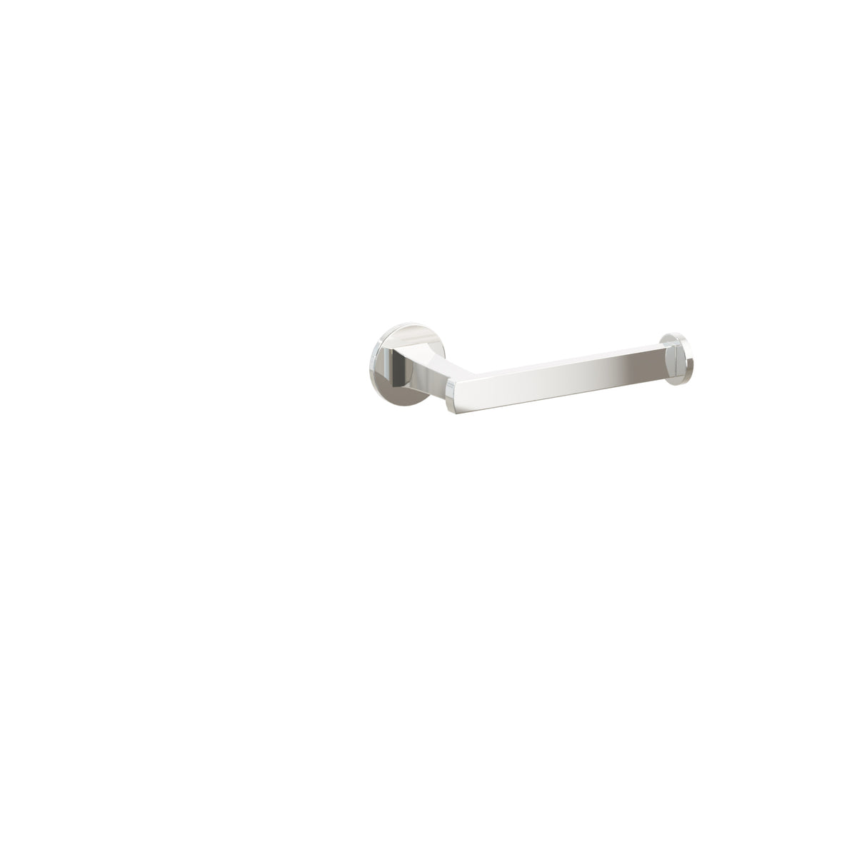 Emtek Transitional Flared Single Post Paper Holder - Small Disc Rosette - Polished Nickel