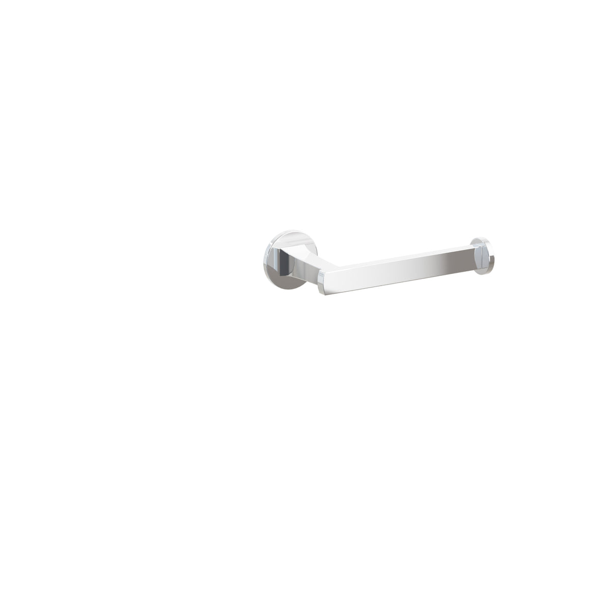 Emtek Transitional Flared Single Post Paper Holder - Small Disc Rosette - Polished Chrome