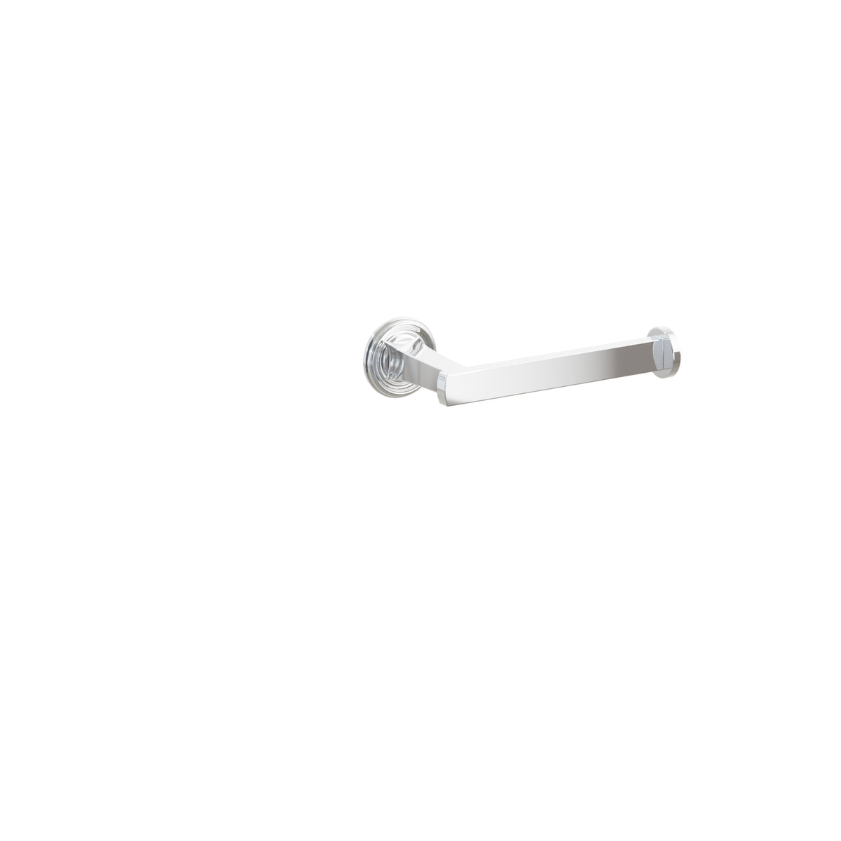 Emtek Transitional Flared Single Post Paper Holder - Small Regular Rosette - Polished Chrome