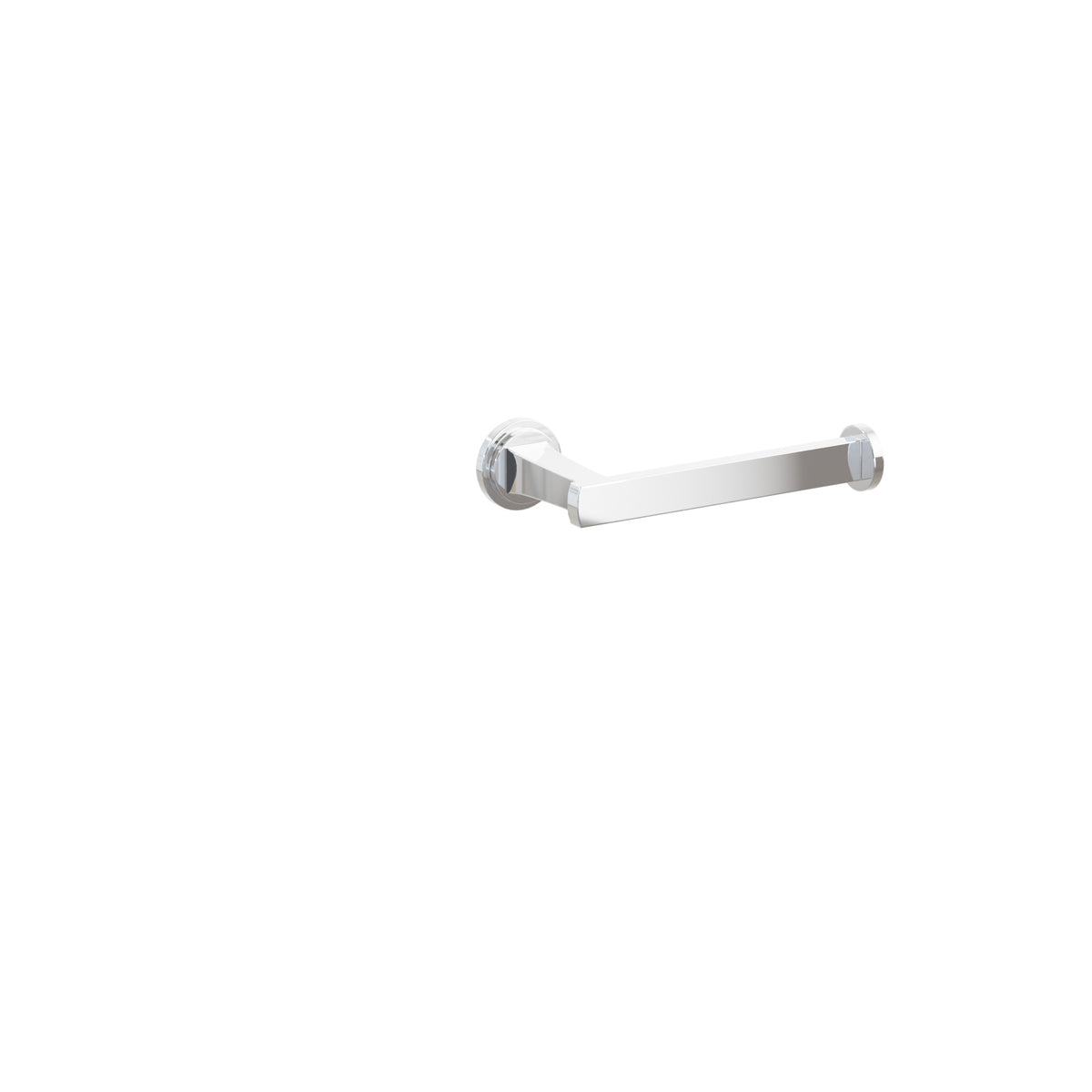 Emtek Transitional Flared Single Post Paper Holder - Step Disk Rosette - Polished Chrome