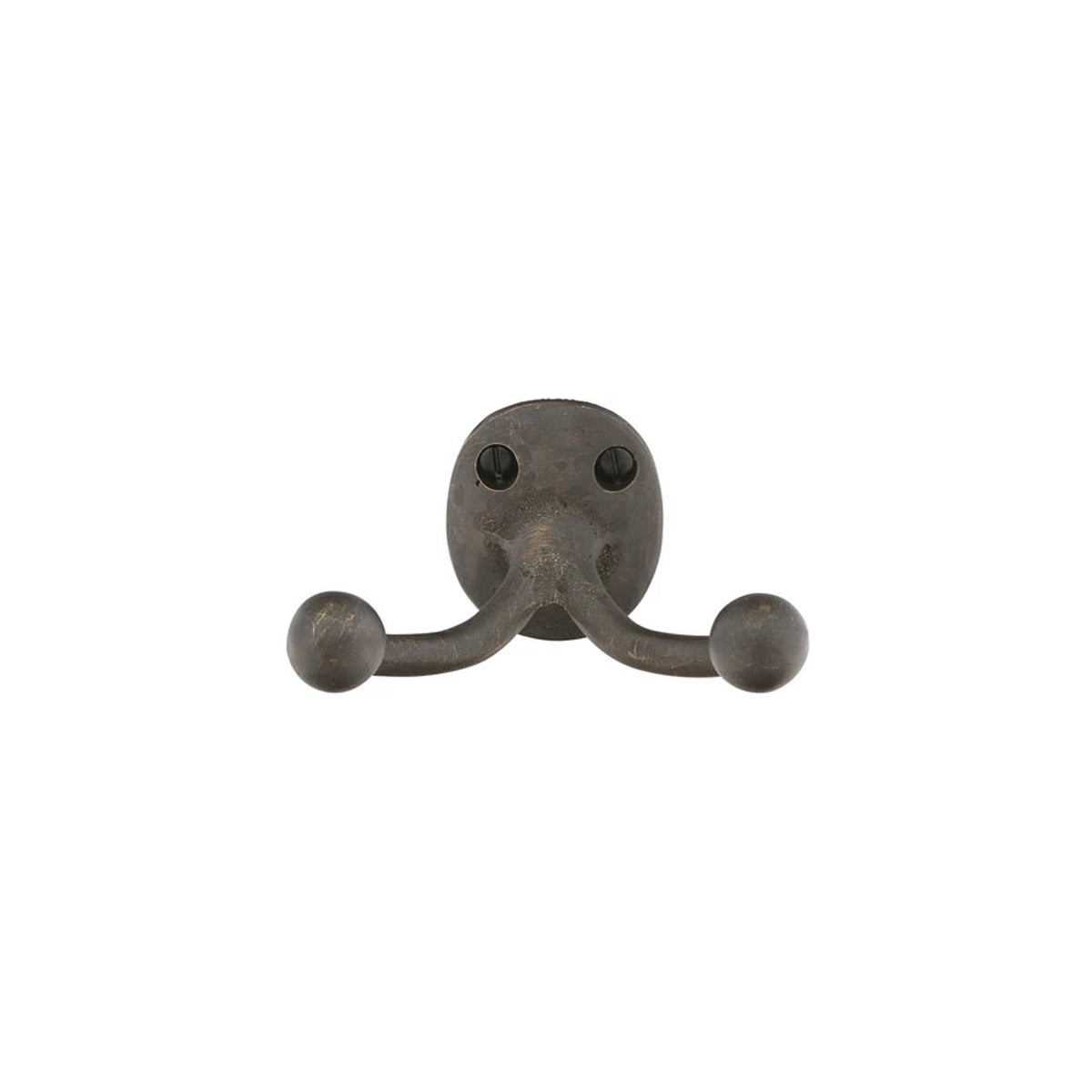 Emtek Sandcast Bronze Double Hook in Medium Bronze (MB), SKU 2306MB