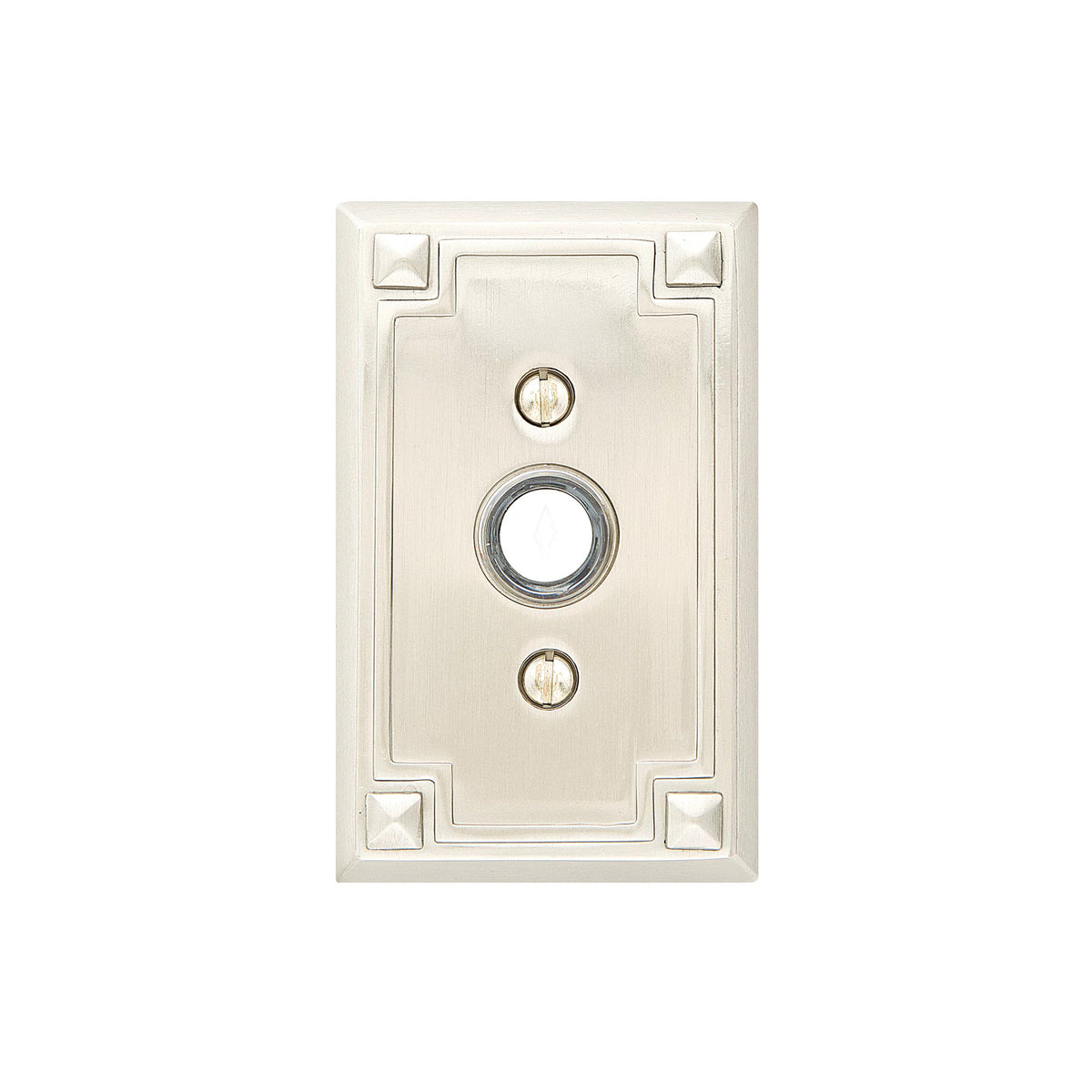 Emtek 245115 - Satin Nickel, Arts and Crafts Rectangular Rosette