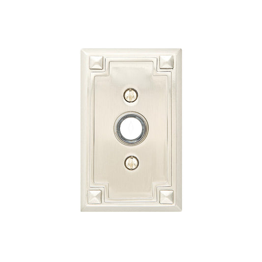 Emtek 245115 - Satin Nickel, Arts and Crafts Rectangular Rosette