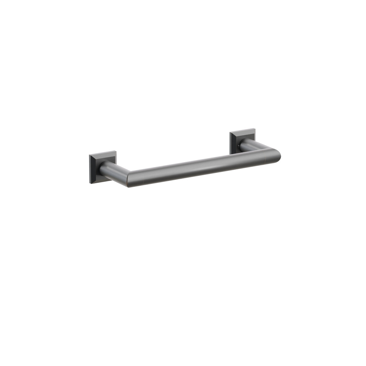 Emtek 28105CQUS10B 9-inch Modern Tubular towel bar, Chamfered Square Rosette, Oil Rubbed Bronze