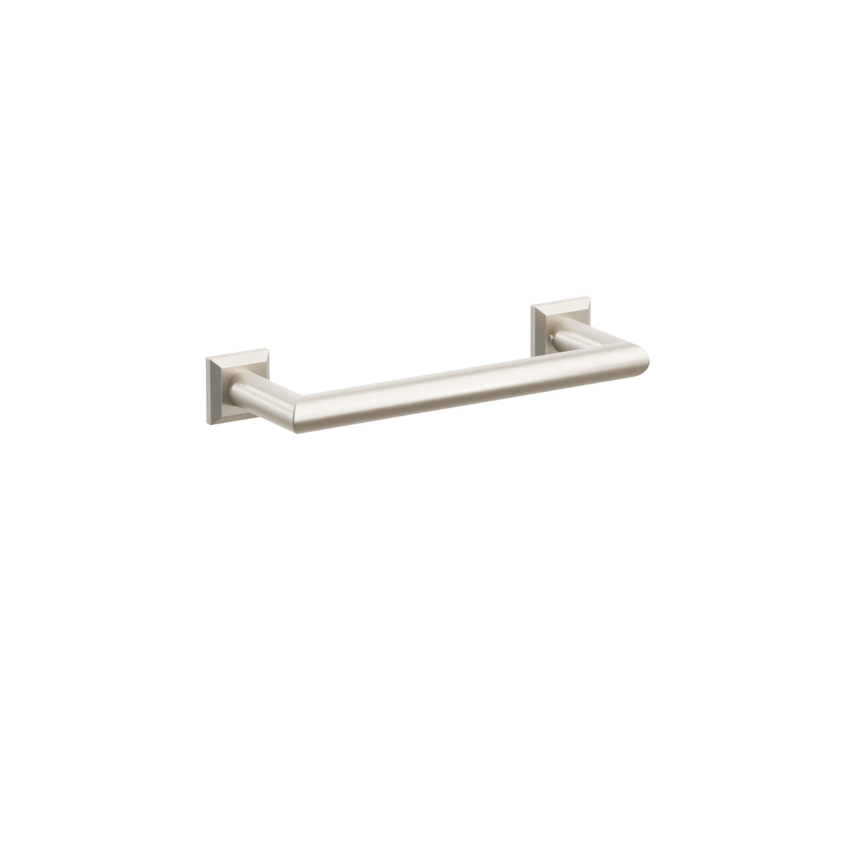 Emtek 28105CQUS15 9-inch Modern Tubular towel bar, Chamfered Square Rosette, Satin Nickel