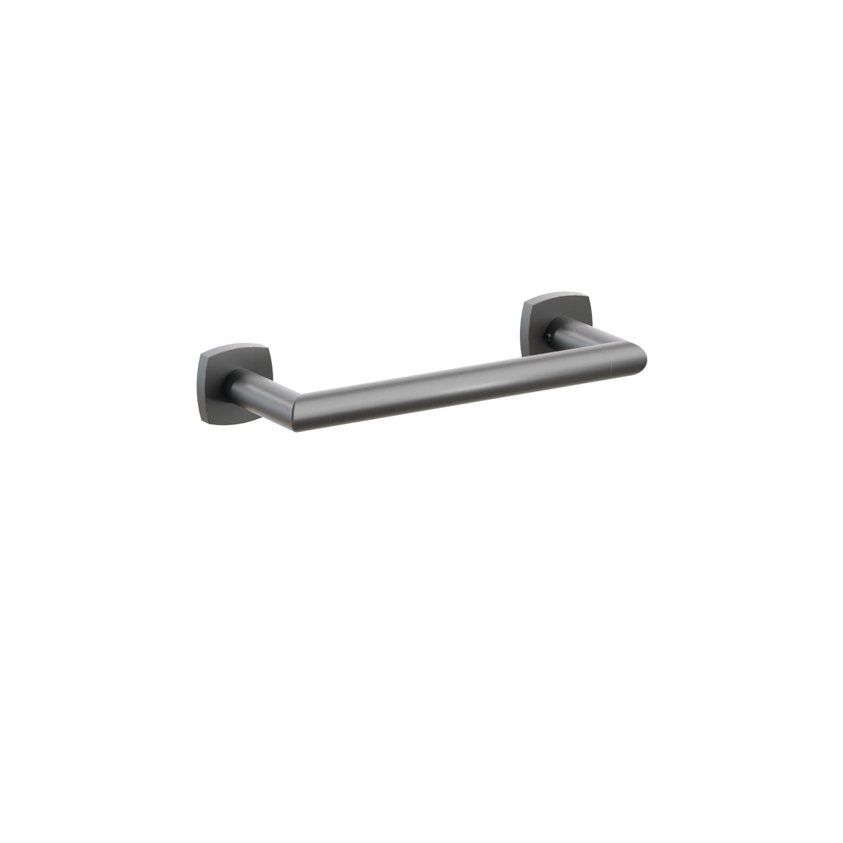Emtek Modern Tubular towel bar, 9 inch centers, Soft Square Rosette, Oil Rubbed Bronze – 28105FQUS10B