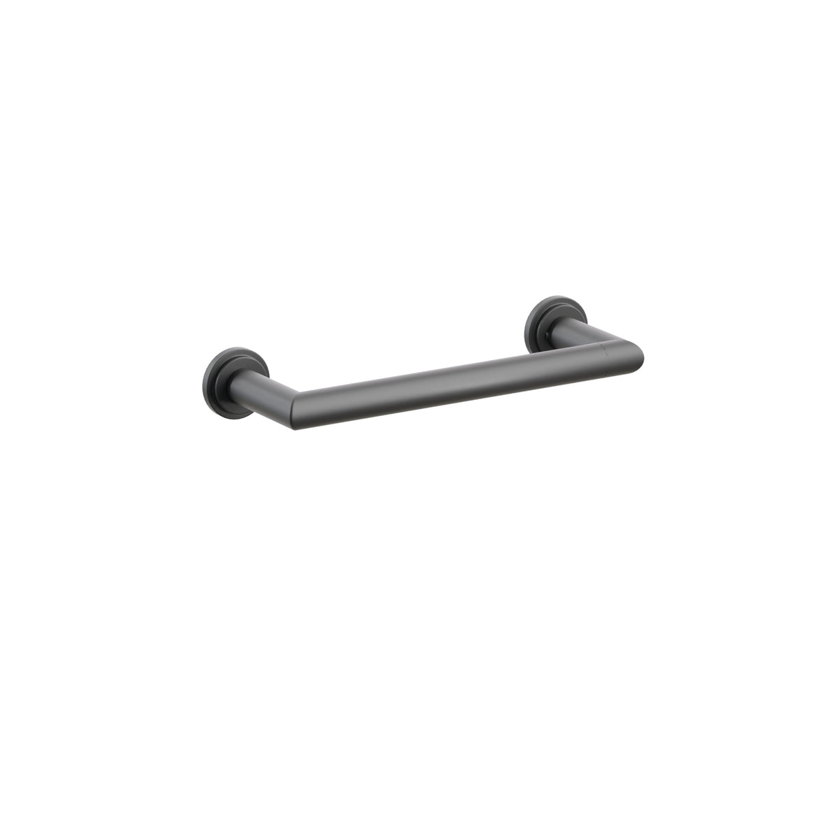 Emtek 28105TDUS19 9-inch Modern Tubular towel bar, Step Disk Rosette, Flat Black