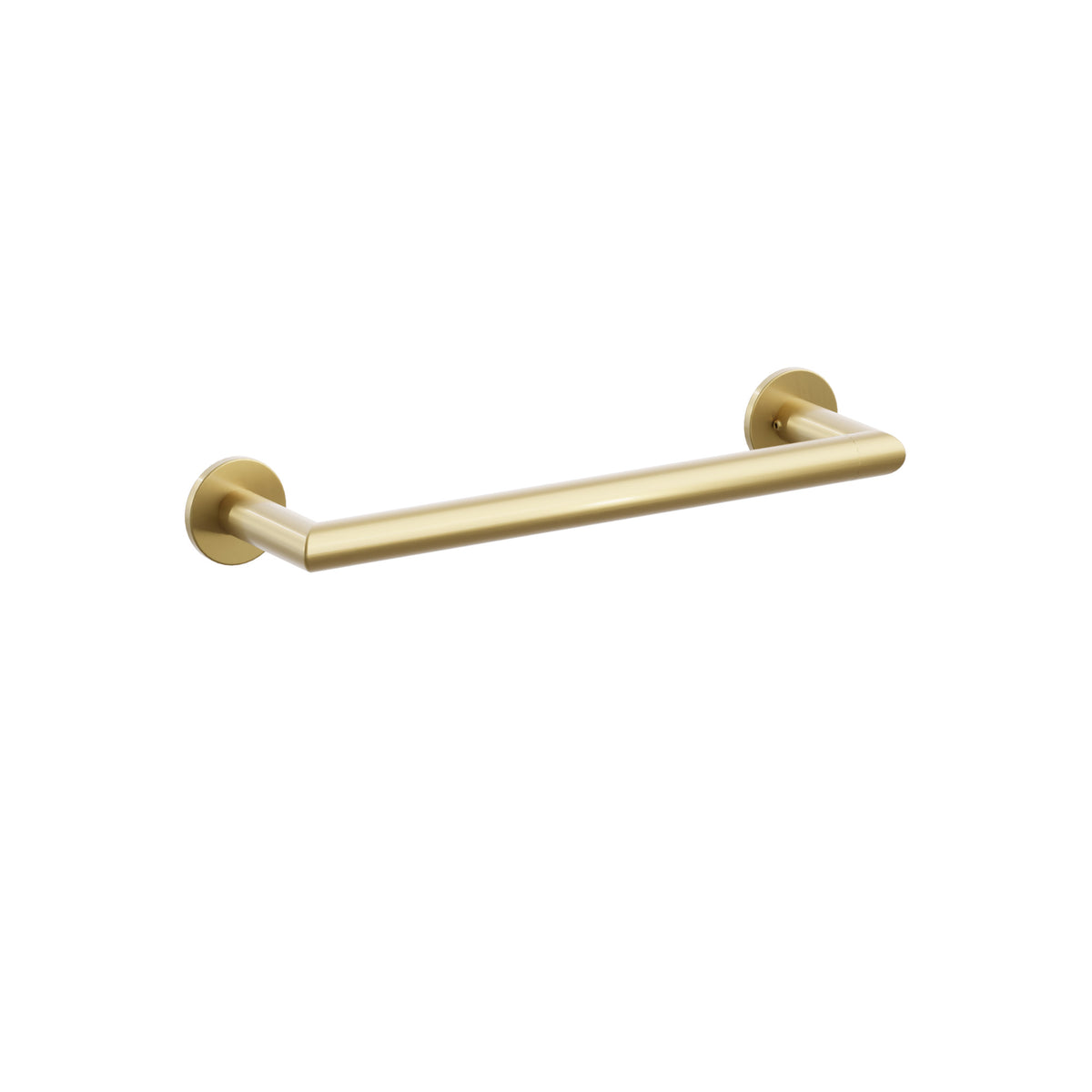 Emtek Modern Tubular towel bar, 12 inch centers, Small Disc Rosette, French Antique – 2810600US7