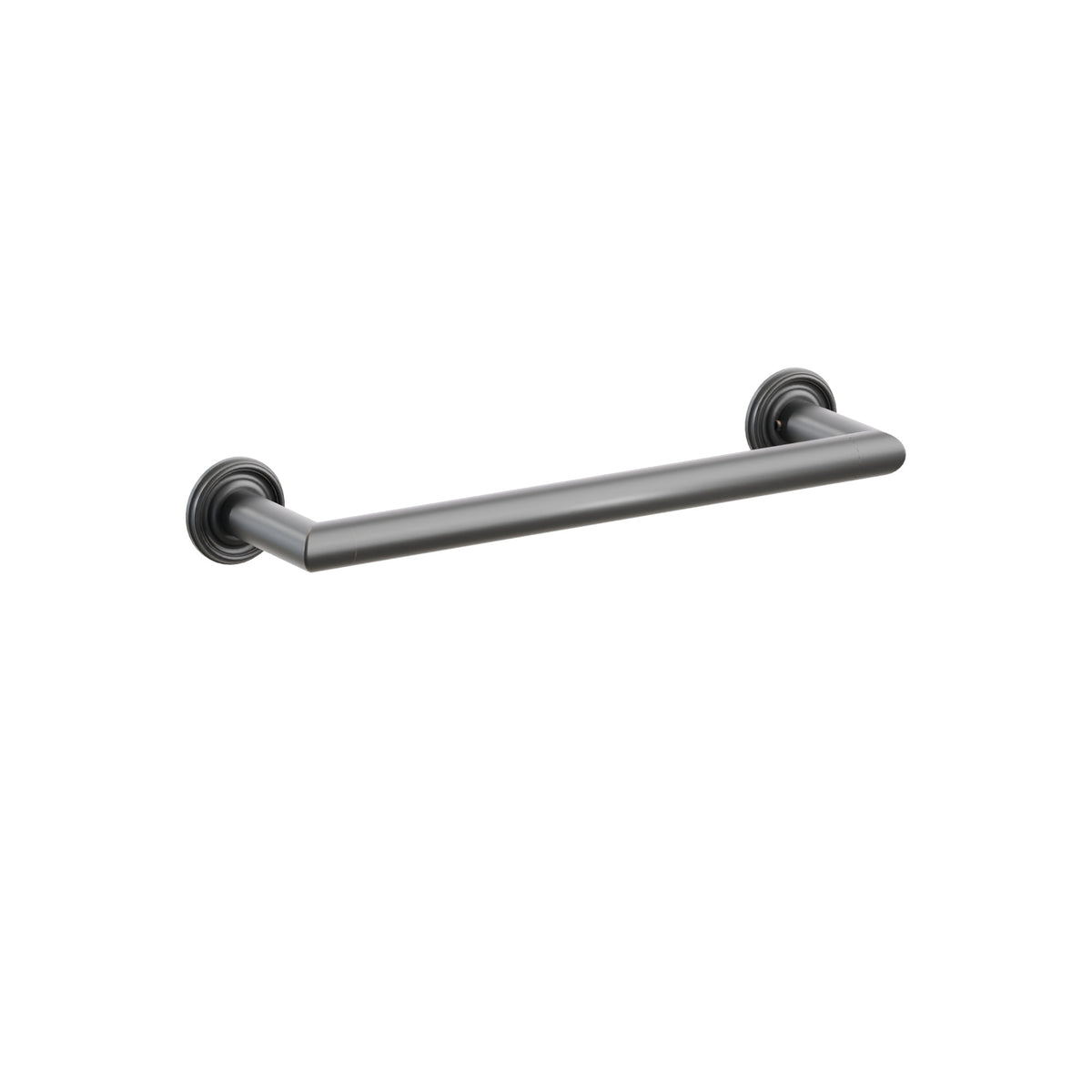 Emtek 2810620US10B 12-inch Modern Tubular towel bar, Small Regular Rosette, Oil Rubbed Bronze