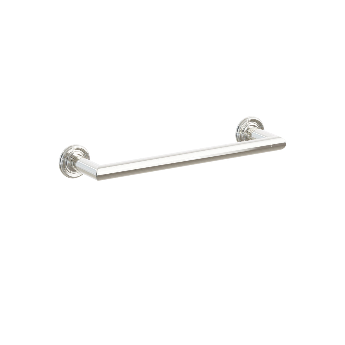 Emtek 2810620US14 12-inch Modern Tubular towel bar, Small Regular Rosette, Polished Nickel