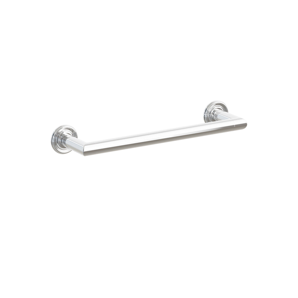 Emtek 2810620US26 12-inch Modern Tubular towel bar, Small Regular Rosette, Polished Chrome