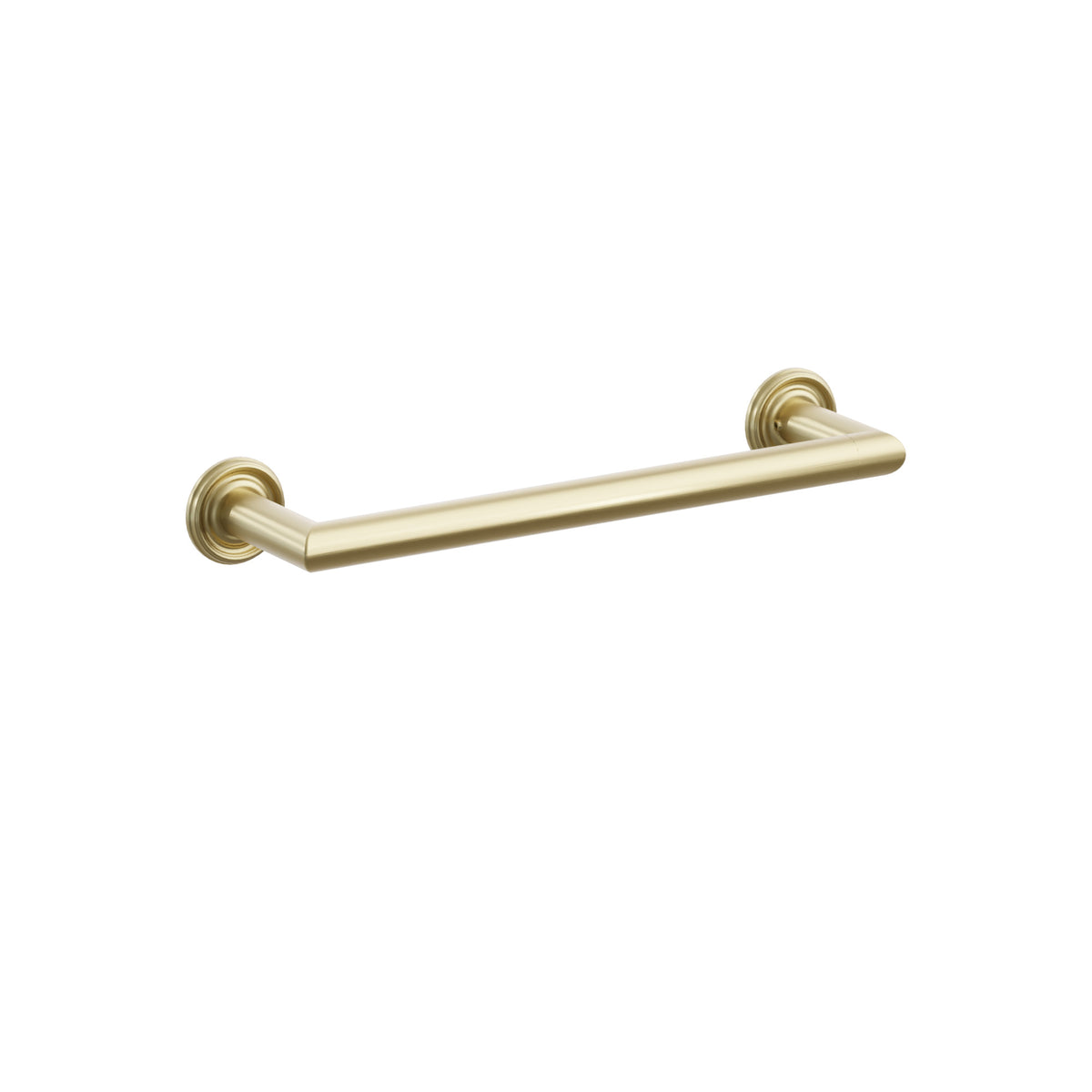 Emtek 2810620US4 12-inch Modern Tubular towel bar, Small Regular Rosette, Satin Brass